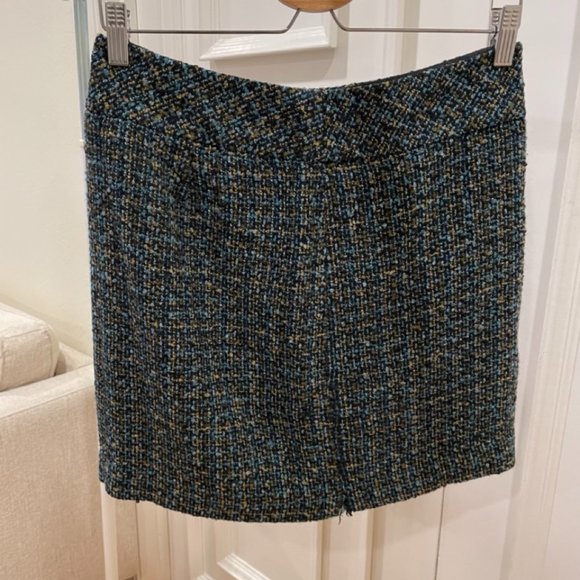 Ann Taylor Green Tweed A-Line Skirt (Retail: $98) - Picture 1 of 3